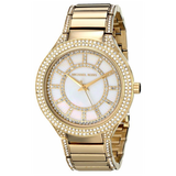 Michael Kors Kerry Mother of Pearl Dial Gold Steel Strap Watch for Women - MK3312