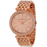 Michael Kors Darci Rose Gold Dial Steel Strap Watch for Women - MK3399