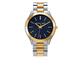 Michael Kors Slim Runway Blue Dial Two Tone Steel Strap Watch for Women - MK3479