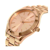 Michael Kors Slim Runway Rose Gold Dial Rose Gold Steel Strap Watch for Women - MK3513