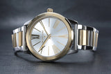 Michael Kors Hartman Quartz White Dial Two Tone Steel Strap Watch For Women - MK3521