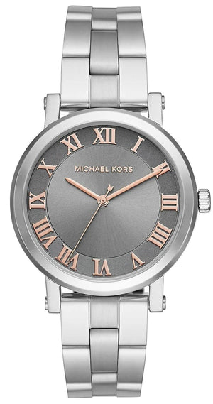 Michael Kors Norie Grey Dial Silver Stainless Steel Strap Watch for Women - MK3559