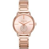 Michael Kors Portia Rose Gold Dial Rose Gold Steel Strap Watch for Women - MK3640