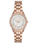 Michael Kors Lauryn Mother of Pearl Dial Rose Gold Steel Strap Watch for Women - MK3716