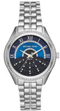 Michael Kors Lauryn Blue Dial Silver Steel Strap Watch for Women - MK3720