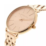 Michael Kors Pyper Three-Hand Rose Gold Dial Rose Gold Steel Strap Watch For Women - MK3897