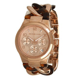 Michael Kors Runway Rose Gold Dial Two Tone Steel Strap Watch for Women - MK4269