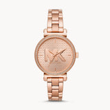 Michael Kors Sofie Quartz Rose Gold Dial Rose Gold Steel Strap Watch For Women - MK4335