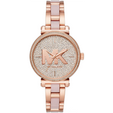 Michael Kors Sofie Quartz Crystals Crystals Rose Gold Dial Rose Gold Steel Strap Watch For Women - MK4336