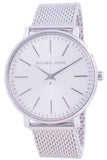 Michael Kors Pyper Quartz White Dial Silver Mesh Strap Watch for Women - MK4338