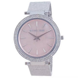 Michael Kors Darci Analog Pink Dial Silver Mesh Bracelet Watch For Women - MK4518