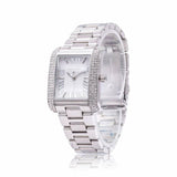 Michael Kors Emery Three-Hand Crystals White Dial Silver Steel Strap Watch for Women - MK4642