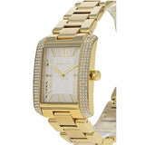 Michael Kors Emery Three-Hand Crystals Silver Dial Gold Steel Strap Watch for Women - MK4643