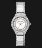 Michael Kors Sylvia Mother of Pearl Dial Silver Steel Strap Watch For Women - MK4657