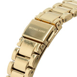 Michael Kors Pyper Three Hand White Dial Gold Steel Strap Watch For Women - MK4666