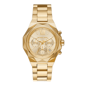 Michael Kors Raquel Analog Gold Dial Gold Steel Strap Watch For Women - MK4690