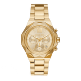 Michael Kors Raquel Analog Gold Dial Gold Steel Strap Watch For Women - MK4690