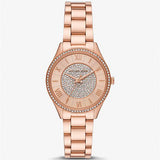 Michael Kors Lauryn Three-Hand Crystals Rose Gold Dial Rose Gold Steel Strap Watch for Women - MK4736