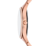 Michael Kors Slim Runway Analog Rose Gold Dial Rose Gold Steel Strap Watch For Women - MK4733