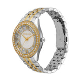 Michael Kors Harlowe Three-Hand Crystals White Dial Two Tone Steel Strap Watch for Women - MK4811