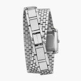 Michael Kors Emery Pave Double Wrap White Dial Silver Steel Strap Watch for Women - MK4834