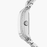 Michael Kors Emery Pave Double Wrap White Dial Silver Steel Strap Watch for Women - MK4834