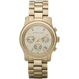 Michael Kors Runway Gold Dial Gold Stainless Steel Strap Watch for Women - MK5055