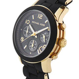 Michael Kors Runway Black Dial Black Silicone Strap Watch for Women - MK5191