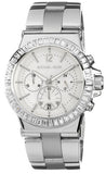 Michael Kors Dylan Glitz Chronograph White Dial Silver Steel Strap Watch For Women - MK5411