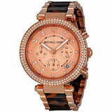 Michael Kors Parker Rose Gold Dial Two Tone Steel Strap Watch for Women - MK5538