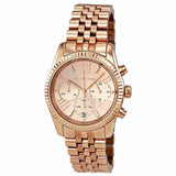 Michael Kors Lexington Rose Gold Dial Rose Gold Steel Strap Watch for Women - MK5569