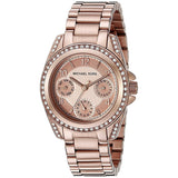 Michael Kors Blair Rose Gold Dial Rose Gold Steel Strap Watch for Women - MK5613