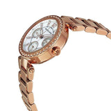 Michael Kors Parker White Dial Rose Gold Steel Strap Watch for Women - MK5616