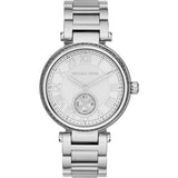 Michael Kors Skylar Silver Dial Silver Steel Strap Watch for Women - MK5866