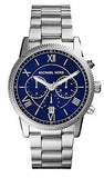 Michael Kors Bradshaw Chronograph Blue Dial Silver Steel Strap Watch For Women - MK5883