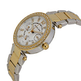 Michael Kors Parker White Dial Two Tone Steel Strap Watch for Women - MK6055