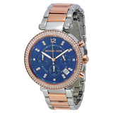 Michael Kors Parker Blue Dial Two Tone Steel Strap Watch for Women - MK6141