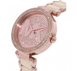 Michael Kors Parker Pink Dial Pink Steel Strap Watch for Women - MK6176