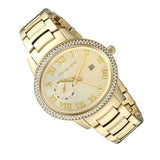 Michael Kors Whitley Analog Diamonds Gold Dial Gold Steel Strap Watch For Women - MK6227