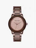 Michael Kors Kinley Brown Dial Brown Steel Strap Watch for Women - MK6245