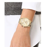 Michael Kors Ritz Gold Dial Gold Steel Strap Watch for Women - MK6356