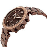 Michael Kors Parker Analog Quartz Brown Dial Brown Steel Strap Watch For Women - MK6378