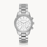 Michael Kors Ritz Silver Dial Silver Steel Strap Watch for Women - MK6428