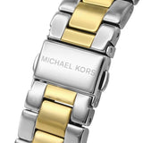 Michael Kors Ritz White Dial Two Tone Steel Strap Watch for Women - MK6474