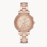 Michael Kors Sofie Chronograph Rose Gold Dial Rose Gold Steel Strap Watch For Women - MK6560