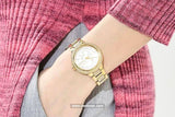 Michael Kors Taryn Mother of Pearl Dial Gold Steel Strap Watch For Women - MK6567