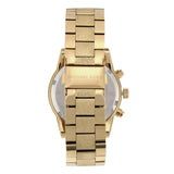 Michael Kors Ritz Chronograph Gold Dial Gold Steel Strap Watch For Women - MK6597