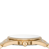 Michael Kors Whitney Three-Hand White Dial Gold Steel Strap Watch For Women - MK6693