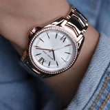 Michael Kors Whitney Quartz White Dial Rose Gold Steel Strap Watch For Women - MK6694