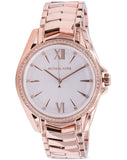 Michael Kors Whitney Quartz White Dial Rose Gold Steel Strap Watch For Women - MK6694